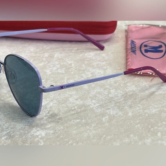 NIB Matte Blue M Missoni Sunglasses - Picture 8 of 11
